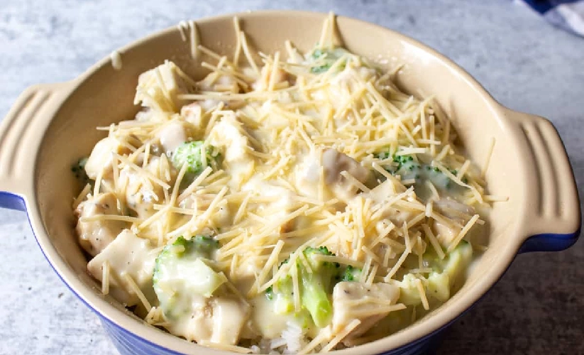 Chicken Alfredo & Broccoli Rice Casserole