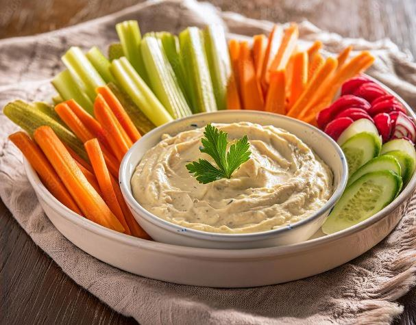 Carrot Sticks with Hummus