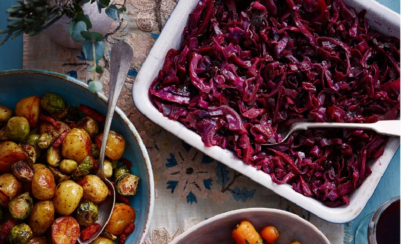 Mulled Red Cabbage with Clementines