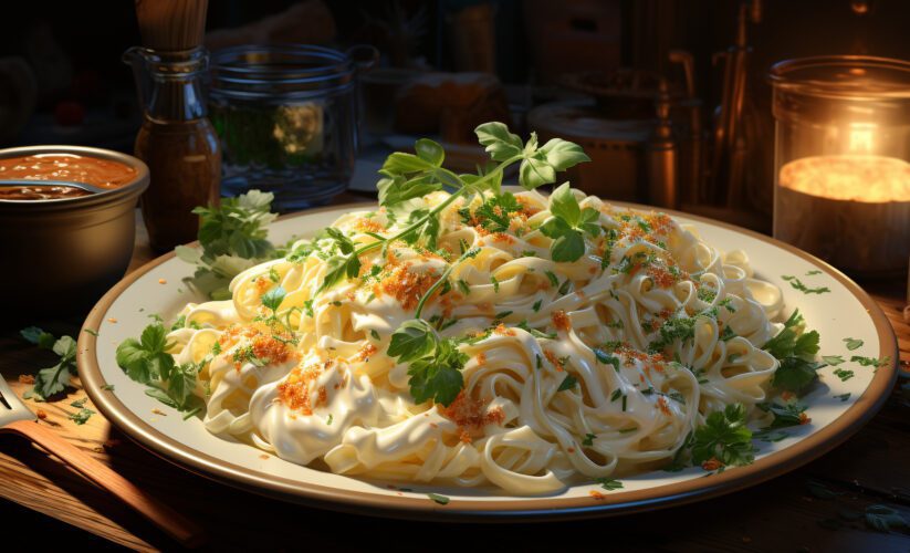 Creamy Lemon Dill Rotisserie Chicken Noodle Casserole