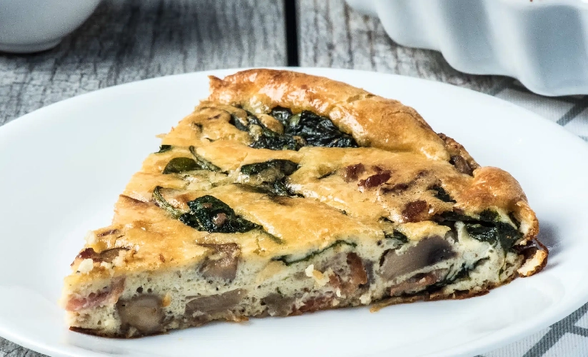 Mushroom & Spinach Quiche