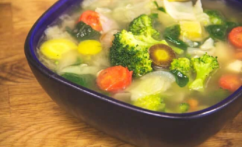 Rainbow Vegetable Soup Recipe